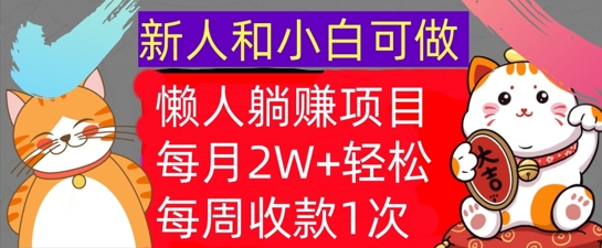 懒人躺赚项目：每月收入2W+，每周收款一次，自动化赚钱教程分享