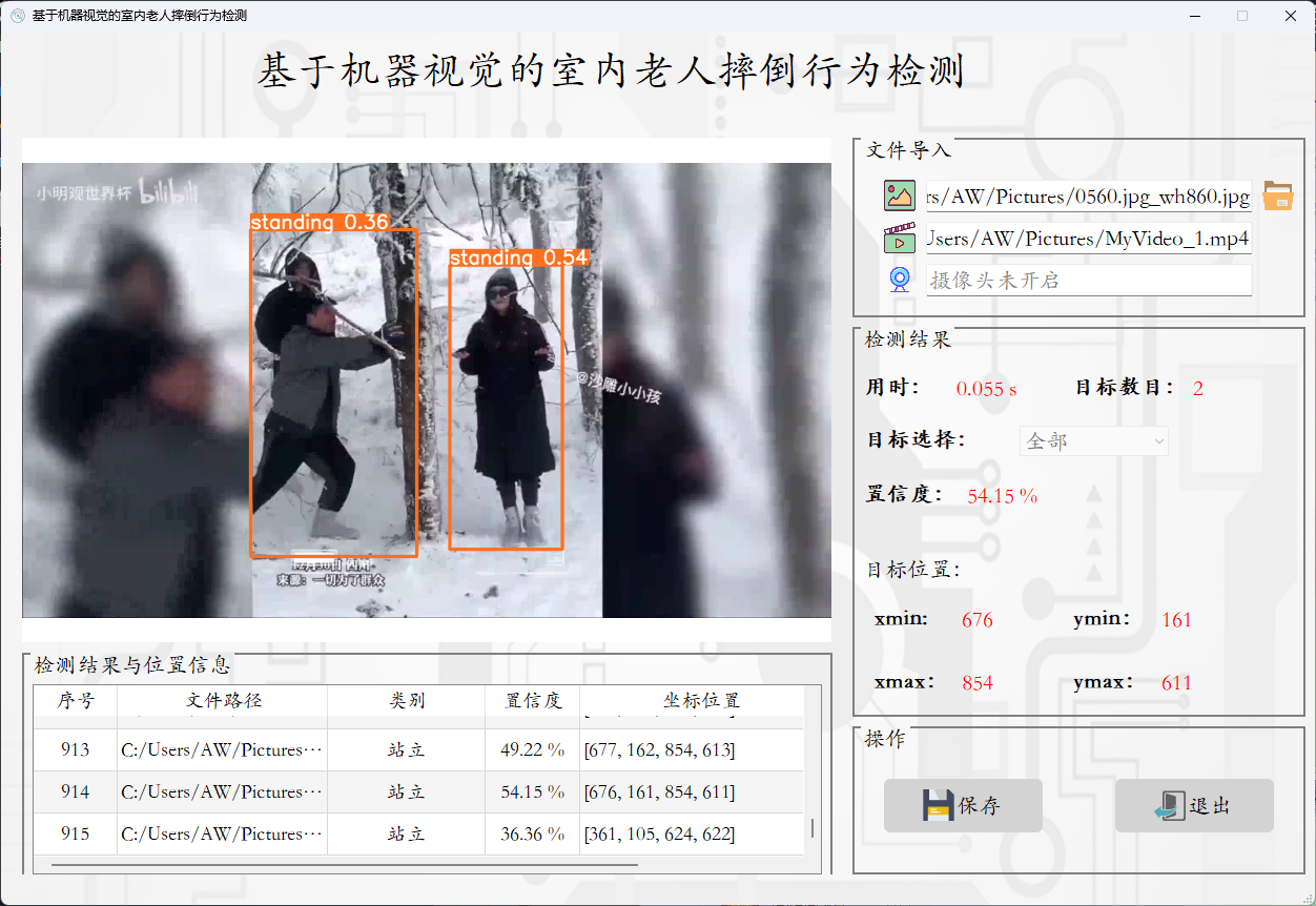基于Yolov8+PyQT的老人摔倒识别系统源码分享 | 幽络源源码网