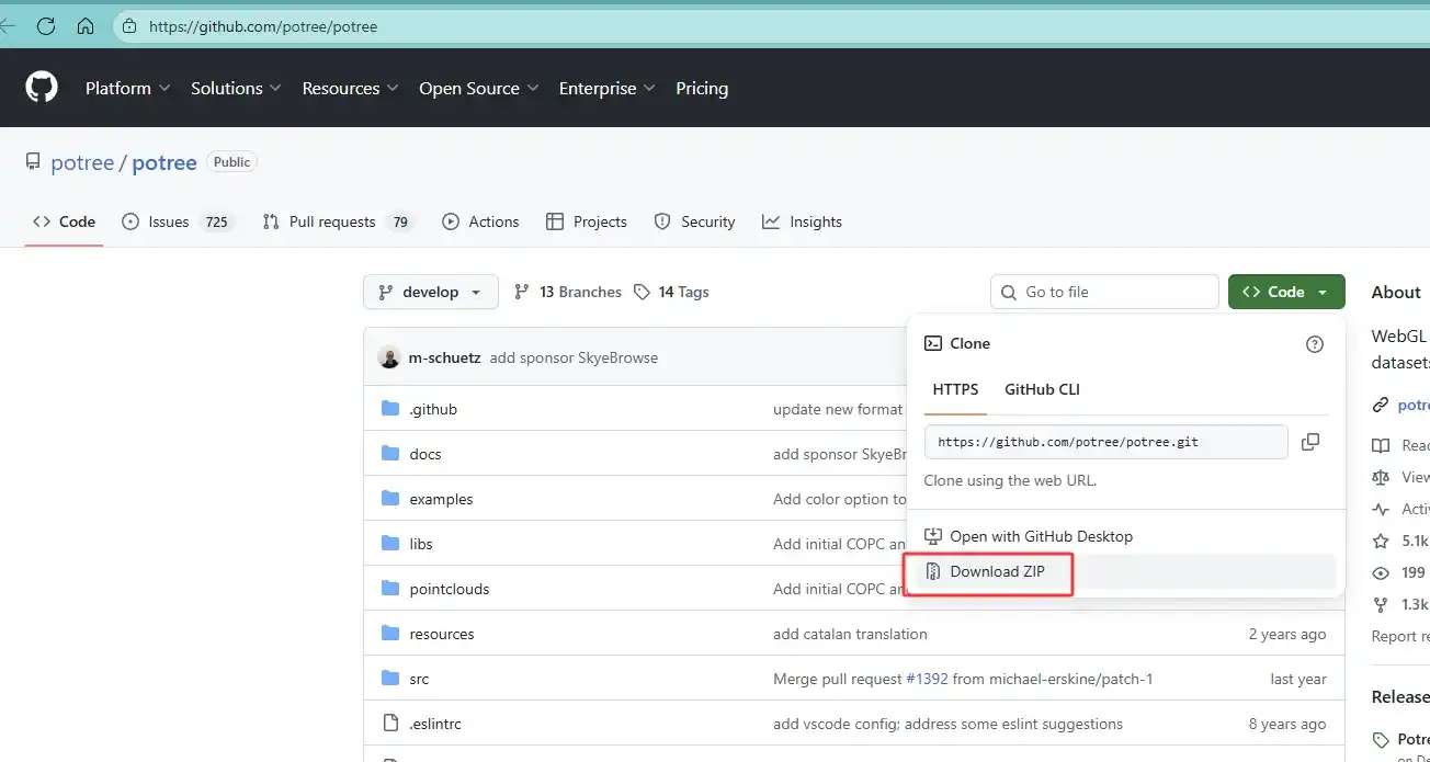 1、potree项目下载并获取必要的点云处理库-幽络源