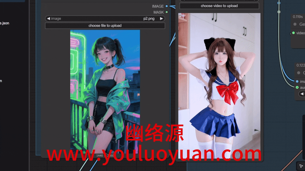 ComfyUI最强视频生成-通义万象图片替换视频人物生成新的视频 | 幽络源